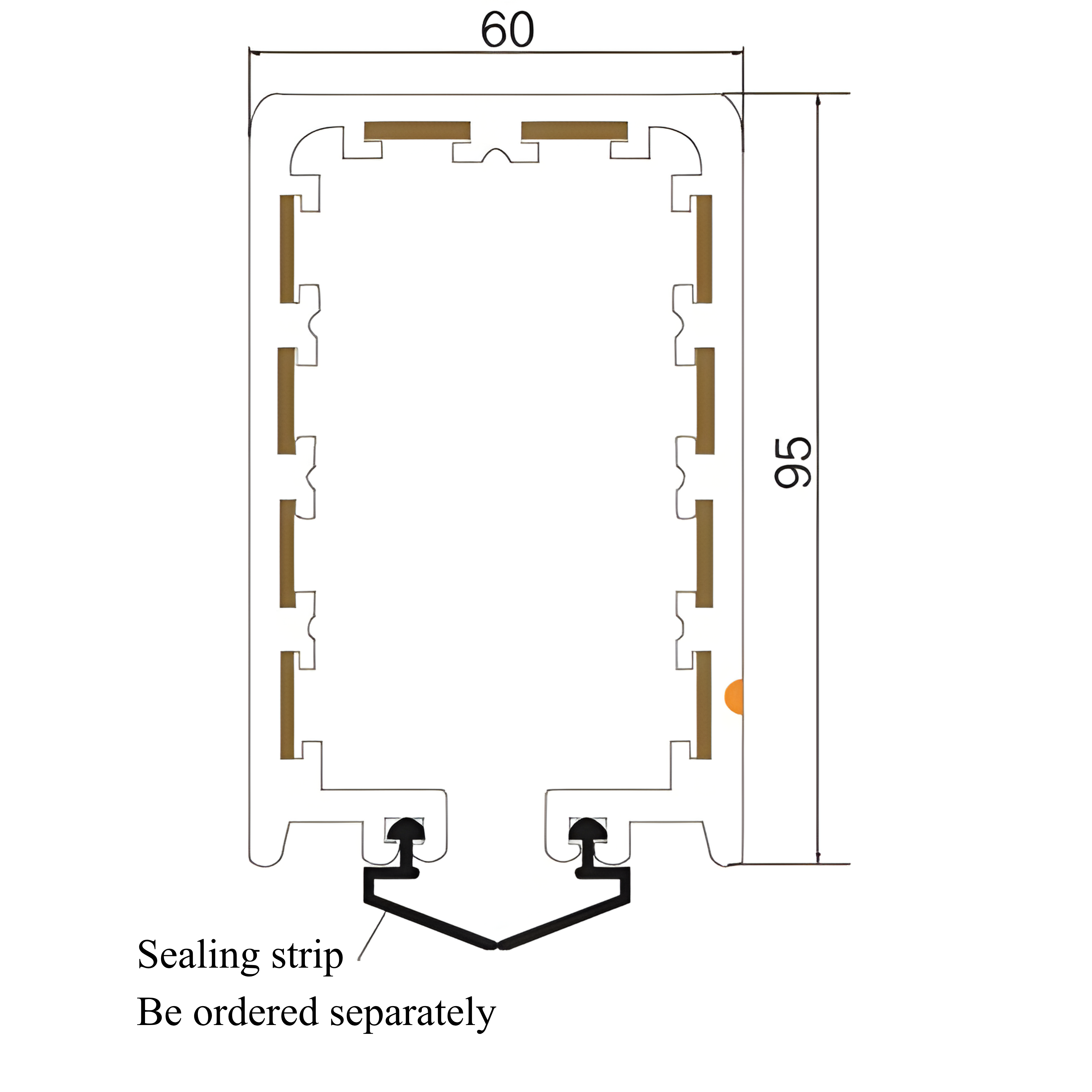 HFP95 cross section 60×95 mm